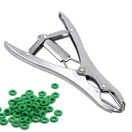 Applicatore di anelli di castrazione in acciaio inox per impieghi gravosi