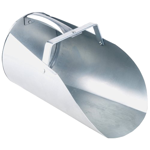 Cuchara para alimento galvanizada de 6 cuartos