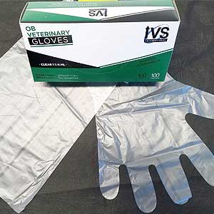 Guante OB transparente con mangas 1-1/4 ML