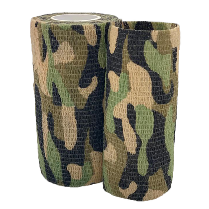 Vendaje cohesivo de 4”, patrón de camuflaje